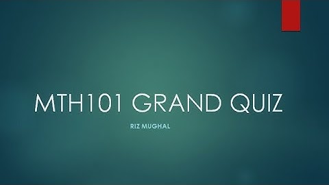 mth101 midterm preparation || mth101 mid term mcqs