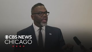 Mayor Johnson speaks after testifying about sanctuary city policies in Chicago