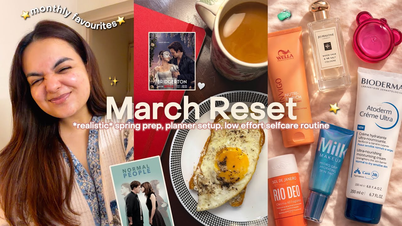 March Reset🌿*Realistic*📝 Monthly favourites, planner setup, everything shower routine 🩷 | chill vlog