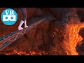 VR180 3D Steel beam crossing #6 Lava River Cave | Unity