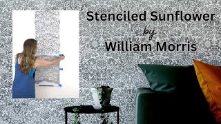 Stenciling An Accent Wall With The William Morris Sunflower Pattern By Cutting Edge Stencils