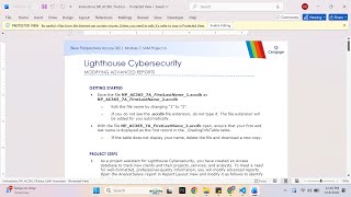 New Perspectives Access 365 | Module 7: SAM Project A Lighthouse Cybersecurity