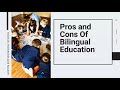 Pros and cons of bilingual school