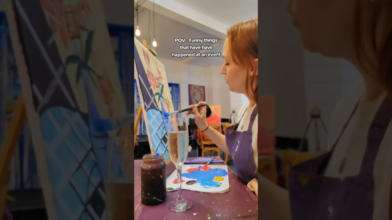 POV - Paintbrush & Prosecco! 🤣 