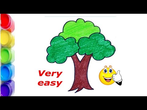 How To Draw  Tree  |Tree drawing for beginners |Tree Drawing Easy | Art of Kala| kids art with me
