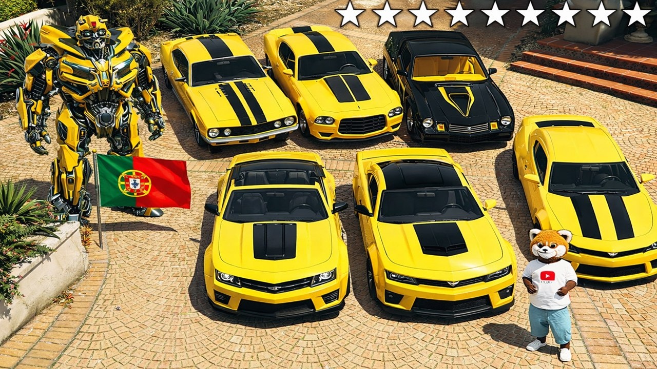 ROUBEI OS CARROS MODIFICADOS DO BUMBLEBEE COM SONIC DA VIDA REAL NO GTA 5
