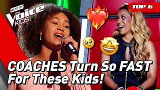 FASTEST Chair Turns on The Voice Kids! ✨🤯  | Top 6