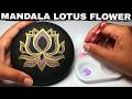 How to Draw Lotus Flower Mandala Dot Art Stones Painting Tutorial Rocks #mandala #lotusflower #art