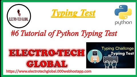 #6 Tutorial | Create a Typing Test with python