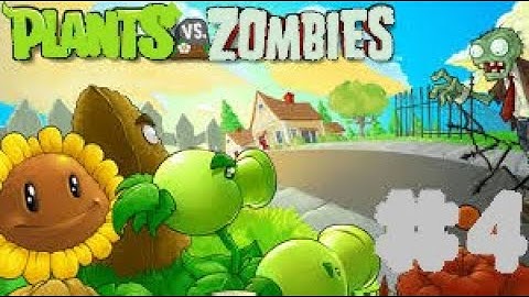 Plants vs Zombies - Walkthrough - Part 4 - Level 1-4  [HD]