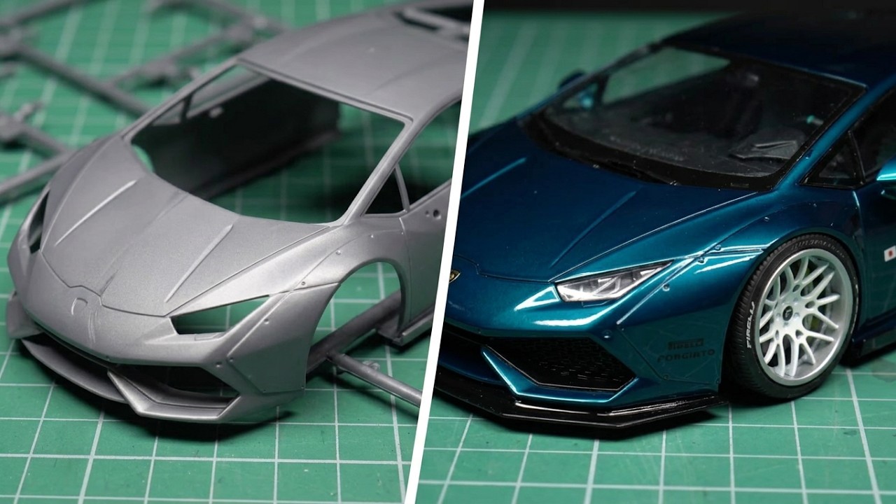 Building Liberty Walk Lamborghini Huracan Replica from Aoshima
