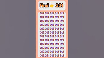 Find the odd number 321 #shorts #youtubeshorts #oddoneout