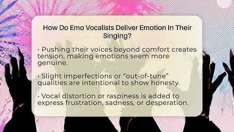 How Do Emo Vocalists Deliver Emotion In Their Singing? - Alt Scene Guru