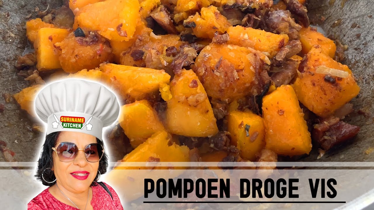 Pompoen (Kohra) Met Droge Vis Uit De Surinaamse Keuken