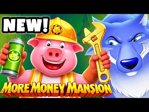 Brand New MORE Money Mansion with Spray Paint and Wrench Features! Latest Huff n Puff slot in Vegas!