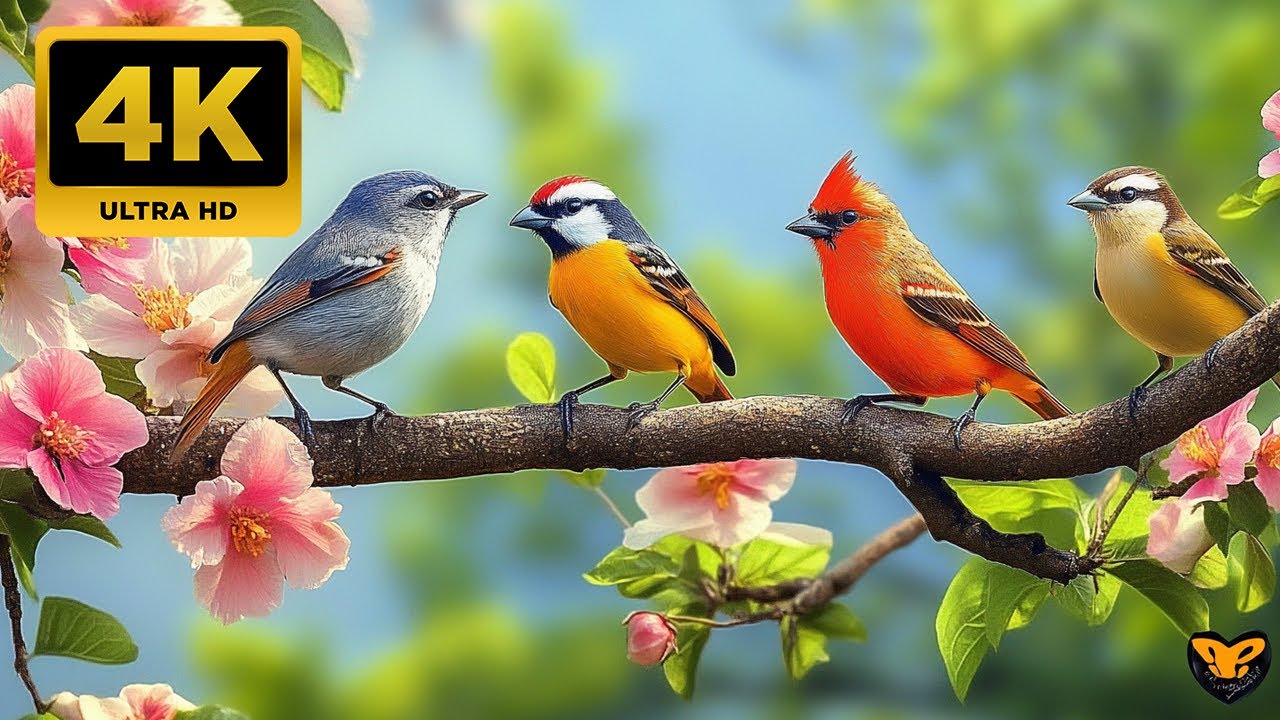 Relaxing Bird Sounds 4K ~ Birds Singing Heal Stress, Anxiety And Depression, Heal The Mind #3