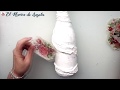 YESO y TELA para reciclar una botella - Decoupage, Diy y manualidades