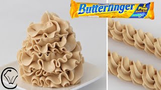 Butterfinger Condensed Milk Buttercream Peanut Butter and Chocolate Goodness! SILKY Smooth!
