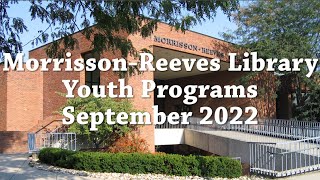 MRL Youth Services Programs for September 2022