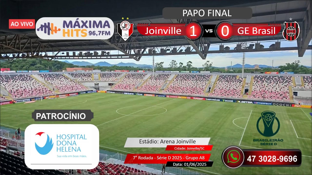 AO VIVO - JOINVILLE X BRASIL DE PELOTAS. 7° RODADA - YouTube