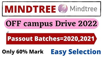 Mindtree off campus 2022 | Mindtree registration 2022 | L&t off campus drive 2022 | Mindtree new job