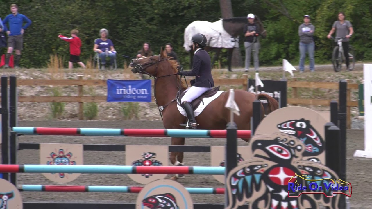 horseshoe bend 054S Jeanine Allred on Annabell Open Preliminary Show Jumping Aspen Farms Sept. 2019