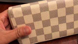 Louis Vuitton Clemence Wallet Damier Azur White for Women