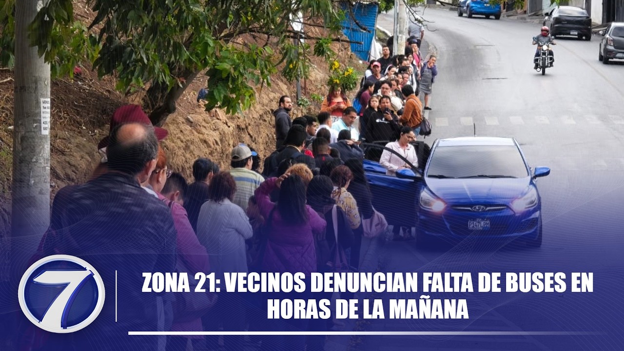 Zona 21: Vecinos denuncian falta de buses en horas de la mañana - YouTube