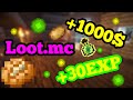 Как заработать 1000$ + 30EXP | Loot.mc | Minecraft | Майнкрафт | Анархия | Выживание |