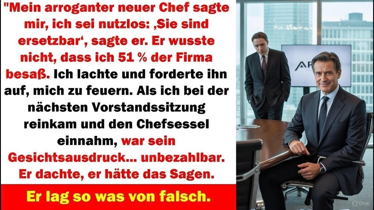 Mein Chef wollte mich feuern – bis ich plötzlich den Chefsessel übernahm