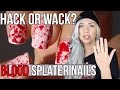 BLOOD SPLATTER NAILS : BEAUTY HACK OR WACK? | NICOLE SKYES