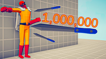 1.000.000 DAMAGE KNIFE 1 vs 1 EVERY UNIT - Totally Accurate Battle Simulator TABS