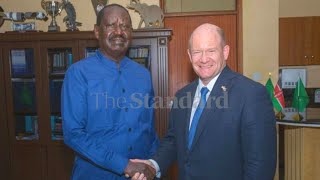 Azimio leader Raila Odinga held secret closed door meeting with US Senator Coons