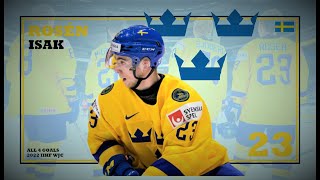 Isak Rosén (#23) ● ALL 4 Goals 2022 IIHF WJC - Highlights (HD)