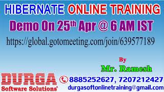 HIBERNATE Online Training in DURGASOFT screenshot 5