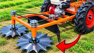 The Farmer Mounted Two Giant Saw Blades On An Old Engine! Turning It Into A Billion Dollar Tool