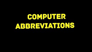 Computer Abbreviations #itsupport  #adminanswers #ytshorts