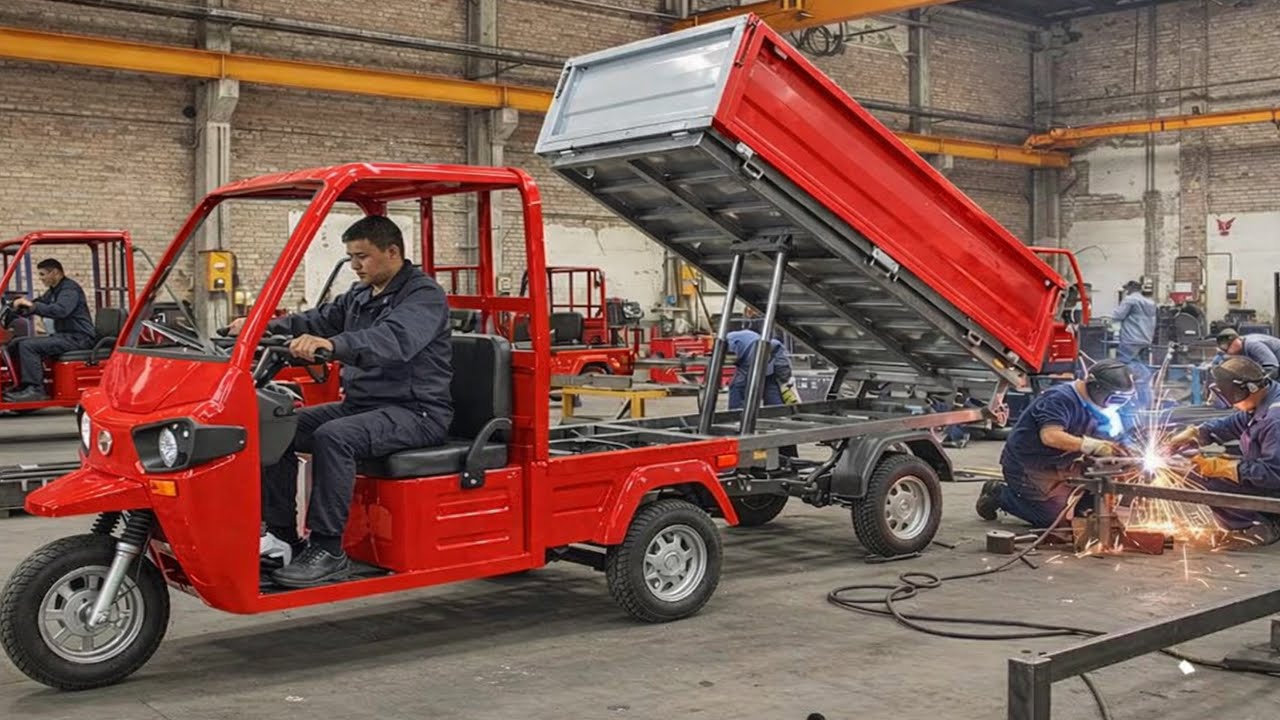 Assembling process of Chinese Loader Rickshaws|| Manufacturing process of utility vehicles truck || 