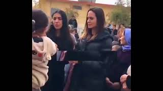 American Actress Angelina Jolie Visits Sinjar, Accompanied By Yazidi Activist Nadia Murad