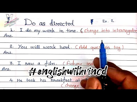 Do As Directed Meaning In English Grammar