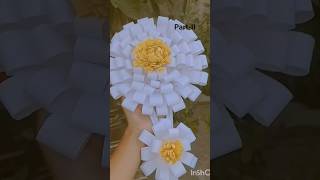 White paper flower wall hanging craft ideas/ Easy and beautiful wall hanging #artandcraftbynavu
