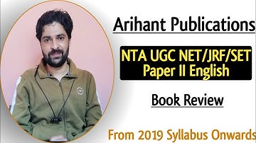 NTA UGC NET/JRF/SET PAPER II ENGLISH BOOK REVIEW | ARIHANT PUBLICATIONS | HINDI | ENGLISH |
