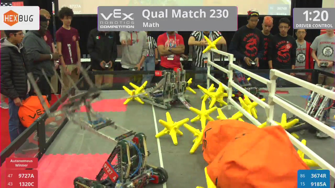 2017 VRC Math Q230 - 9727A 1320C vs 3674R 9185A - 29 to 16
