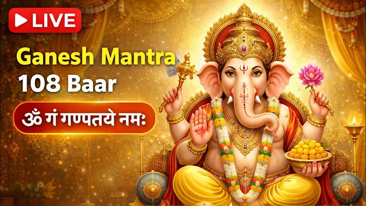 बुधवार special 108 baar ganesh mantra jarur suniye manokamna hongi purna 🙏