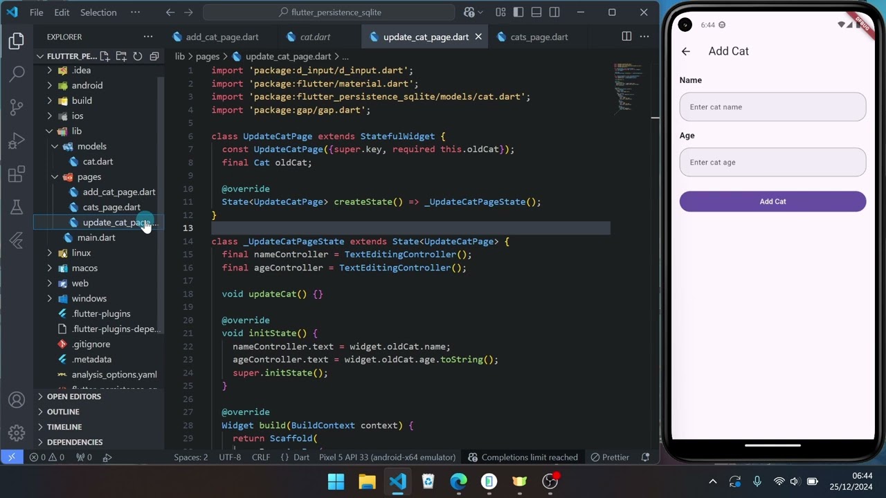 Flutter Data Persistence Menggunakan SQLite