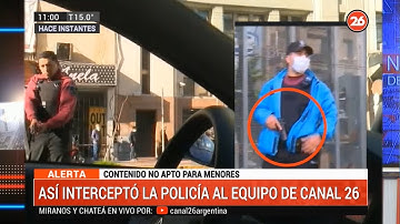 Canal 26 - Noticias de 10 a 12 - Incidente policial con un móvil (SECUENCIA COMPLETA) - 14/04/2020
