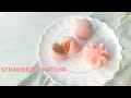 Strawberry matcha cream mochi daifuku strawberry mochi matcha mochi asmr cooking home cafe indonesia