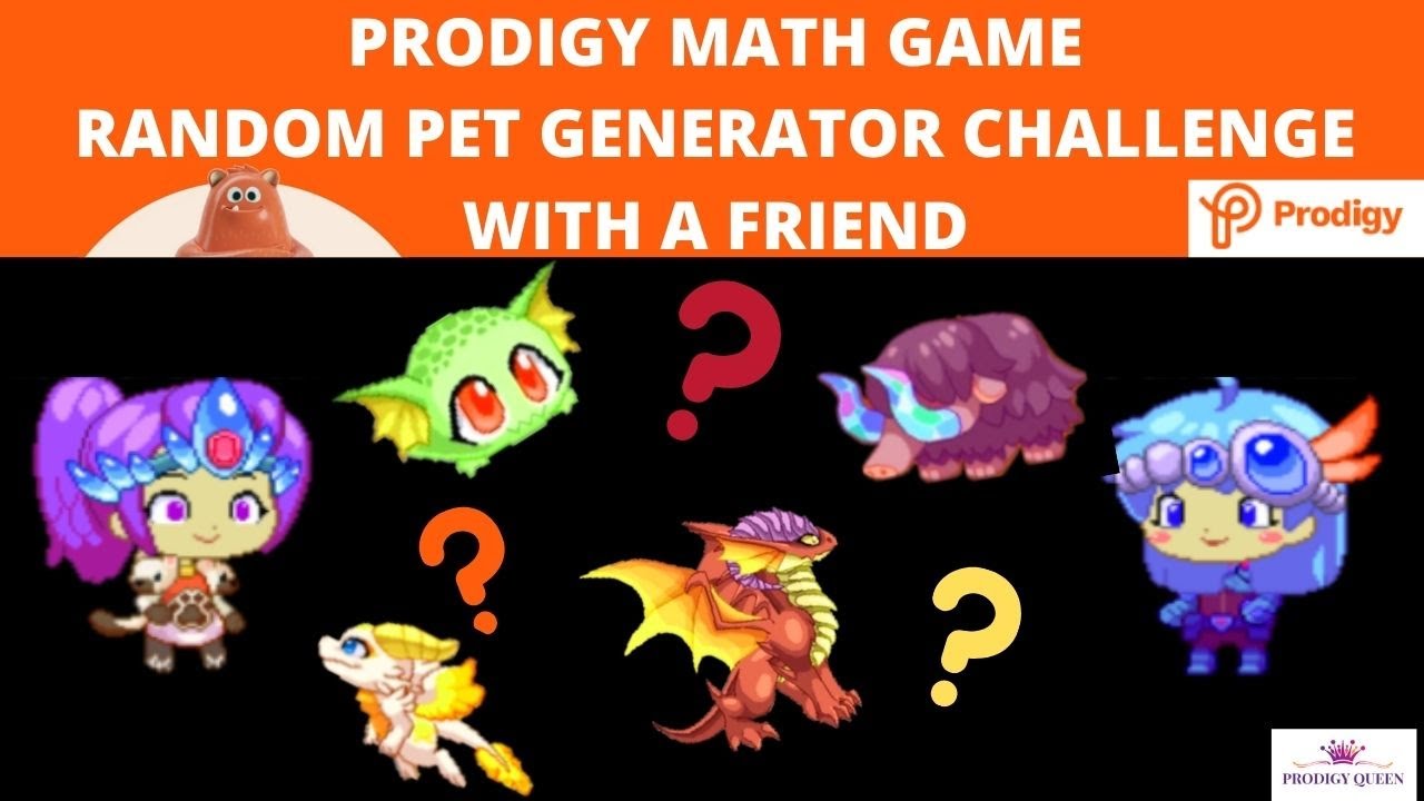 PRODIGY MATH GAME | Random Pet Generator Challenge and Battle With a Friend in - YouTube