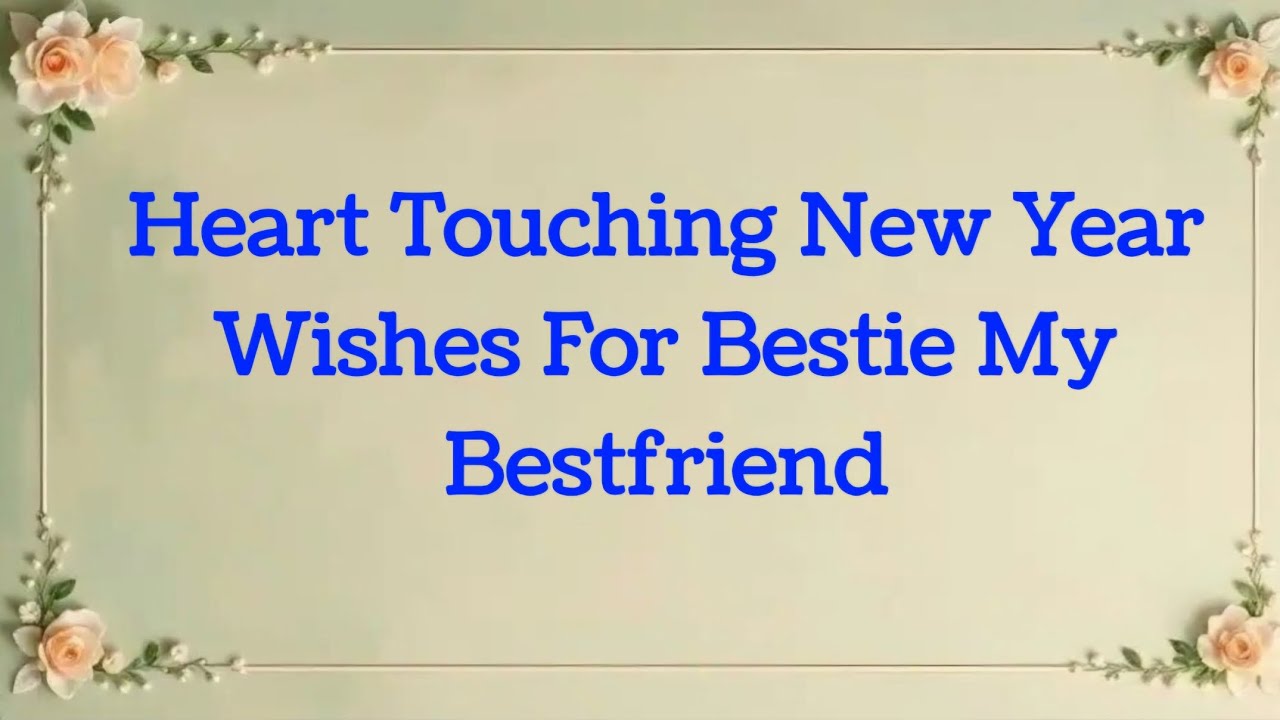 Heart Touching New Year Wishes For Bestie My Bestfriend - YouTube