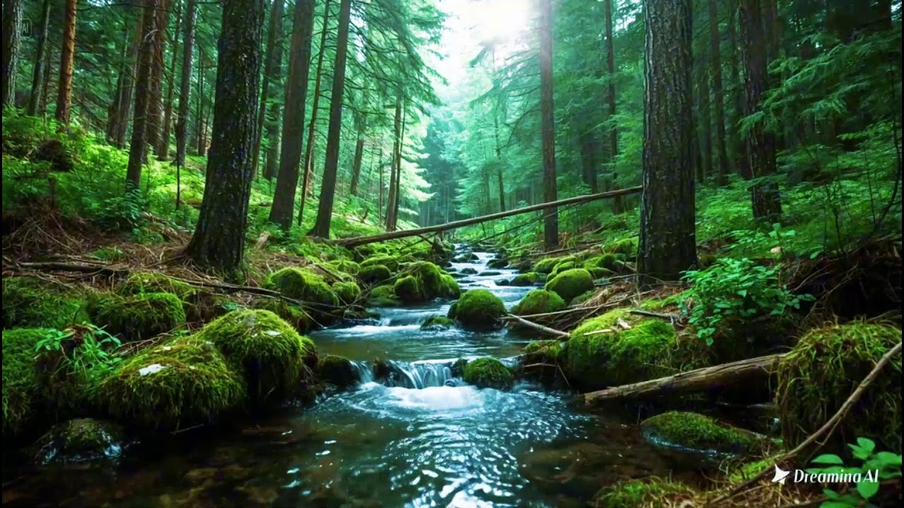 Forest Stream Sounds, Beautiful Birds Chirping, 8 hours Nature Sounds for Sleeping